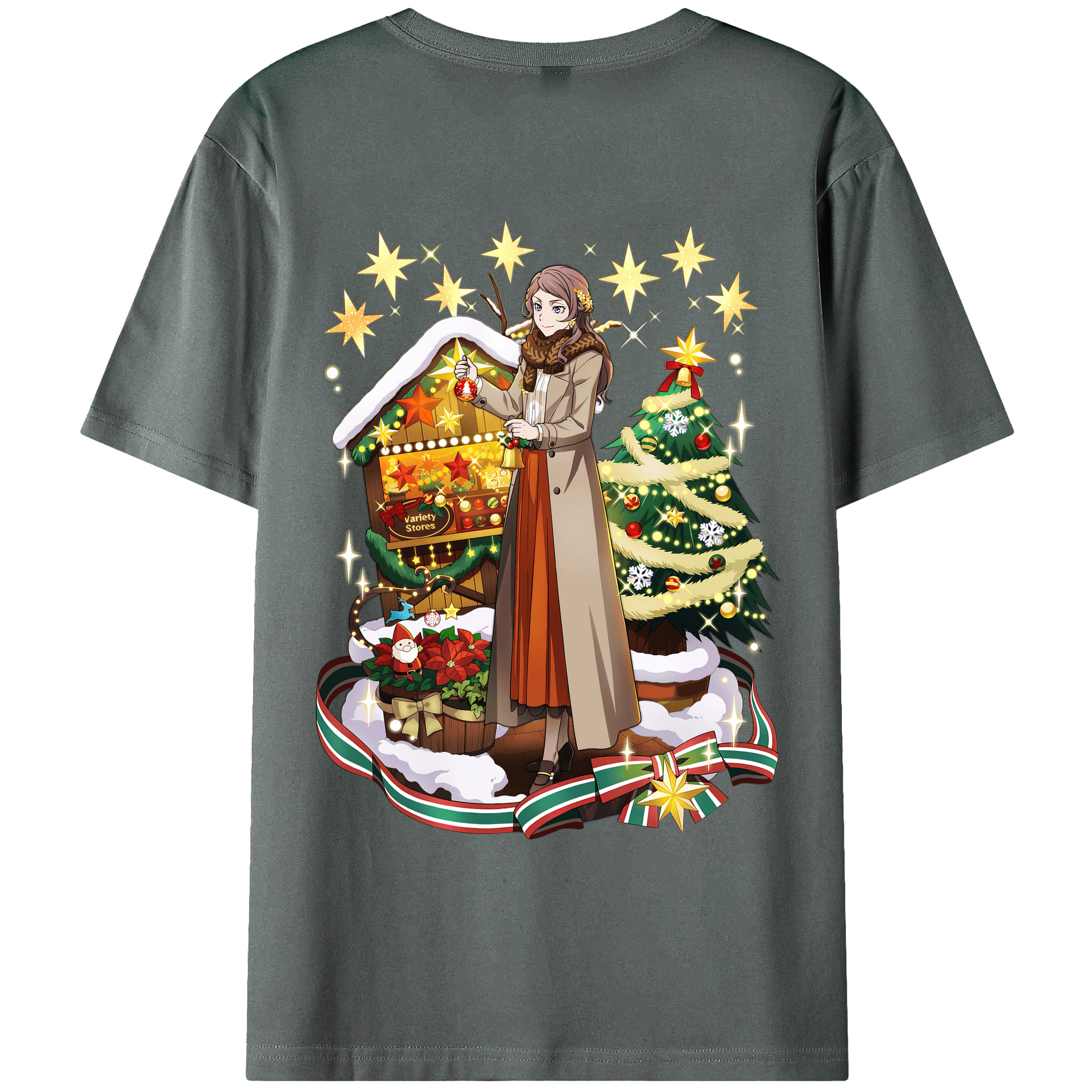 （画像用） 文豪ストレイドッグス Bungo Stray Dogs 綿100％ メンズ半袖Tシャツ（バックプリント） 通気性